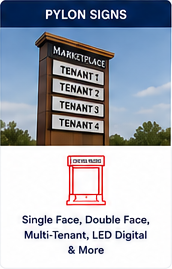 Pylon sign options for Houston businesses and shopping centers